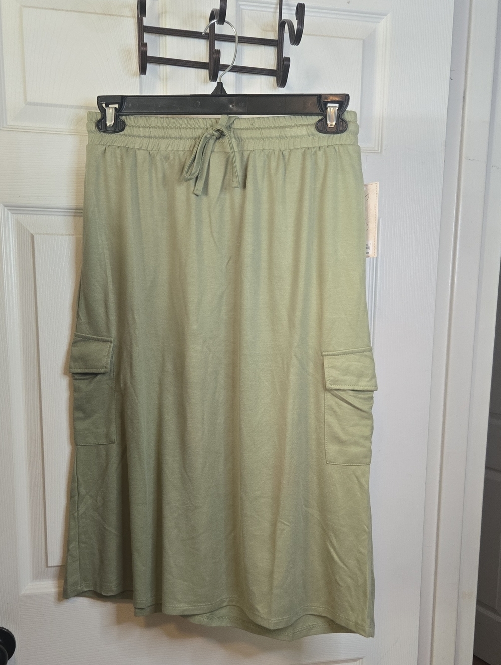 French Laundry Light Olive Cargo Midi Skirt